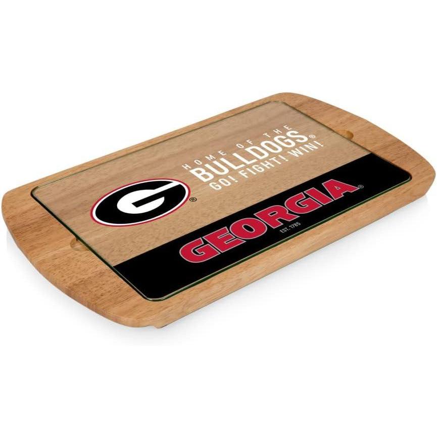 imagePICNIC TIME NCAA Billboard Glass Top Cheese Board Serving Platter Cheese Boards Charcuterie Boards ParawoodGeorgia Bulldogs