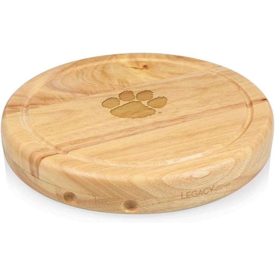imagePICNIC TIME NCAA Circo Cheese Board and Knife Set Charcuterie Board Set Wood Cutting BoardClemson Tigers