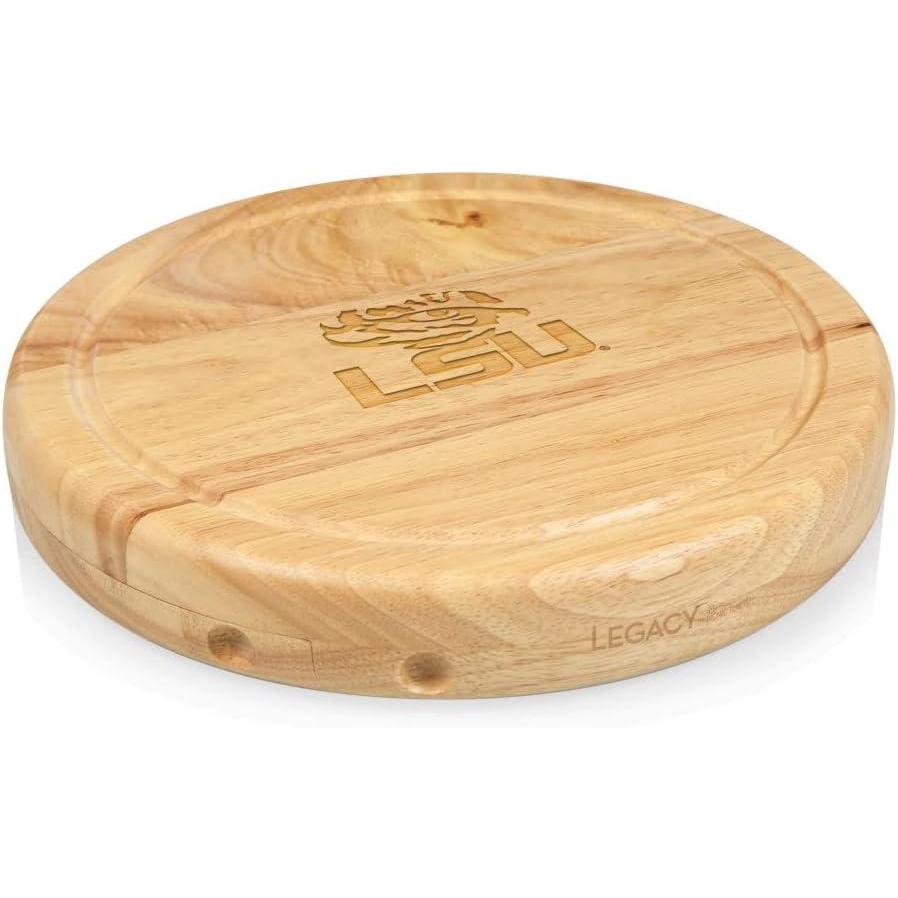 imagePICNIC TIME NCAA Circo Cheese Board and Knife Set  Charcuterie Board Set  Wood Cutting BoardLSU Tigers