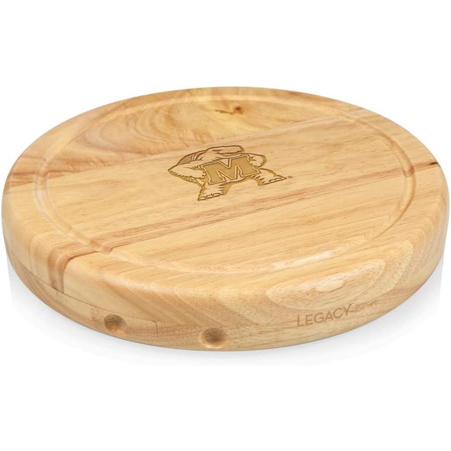 imagePICNIC TIME NCAA Circo Cheese Board and Knife Set  Charcuterie Board Set  Wood Cutting BoardMaryland Terrapins