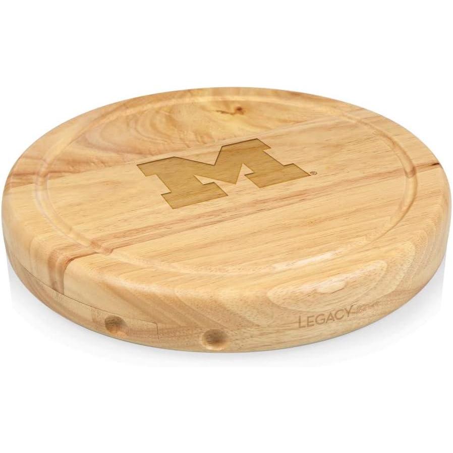 imagePICNIC TIME NCAA Circo Cheese Board and Knife Set  Charcuterie Board Set  Wood Cutting BoardMichigan Wolverines