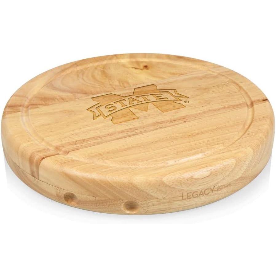 imagePICNIC TIME NCAA Circo Cheese Board and Knife Set  Charcuterie Board Set  Wood Cutting BoardMississippi State Bulldogs