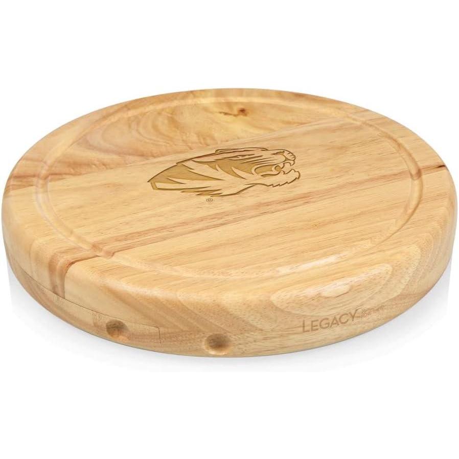 imagePICNIC TIME NCAA Circo Cheese Board and Knife Set Charcuterie Board Set Wood Cutting BoardMissouri Tigers