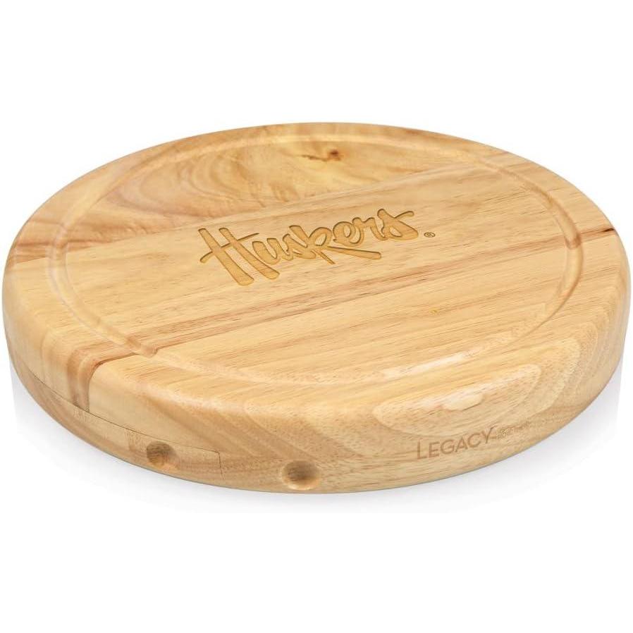 imagePICNIC TIME NCAA Circo Cheese Board and Knife Set Charcuterie Board Set Wood Cutting BoardNebraska Cornhuskers
