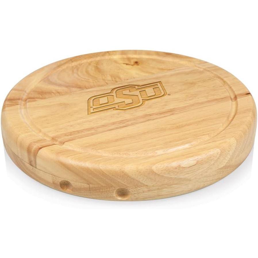 imagePICNIC TIME NCAA Circo Cheese Board and Knife Set Charcuterie Board Set Wood Cutting BoardOklahoma State Cowboys