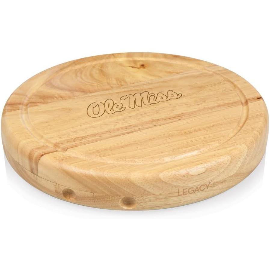 imagePICNIC TIME NCAA Circo Cheese Board and Knife Set  Charcuterie Board Set  Wood Cutting BoardOle miss rebels