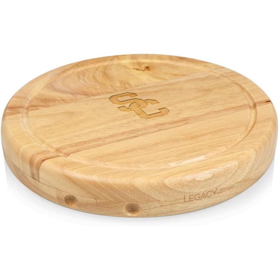 imagePICNIC TIME NCAA Circo Cheese Board and Knife Set Charcuterie Board Set Wood Cutting BoardUSC Trojans
