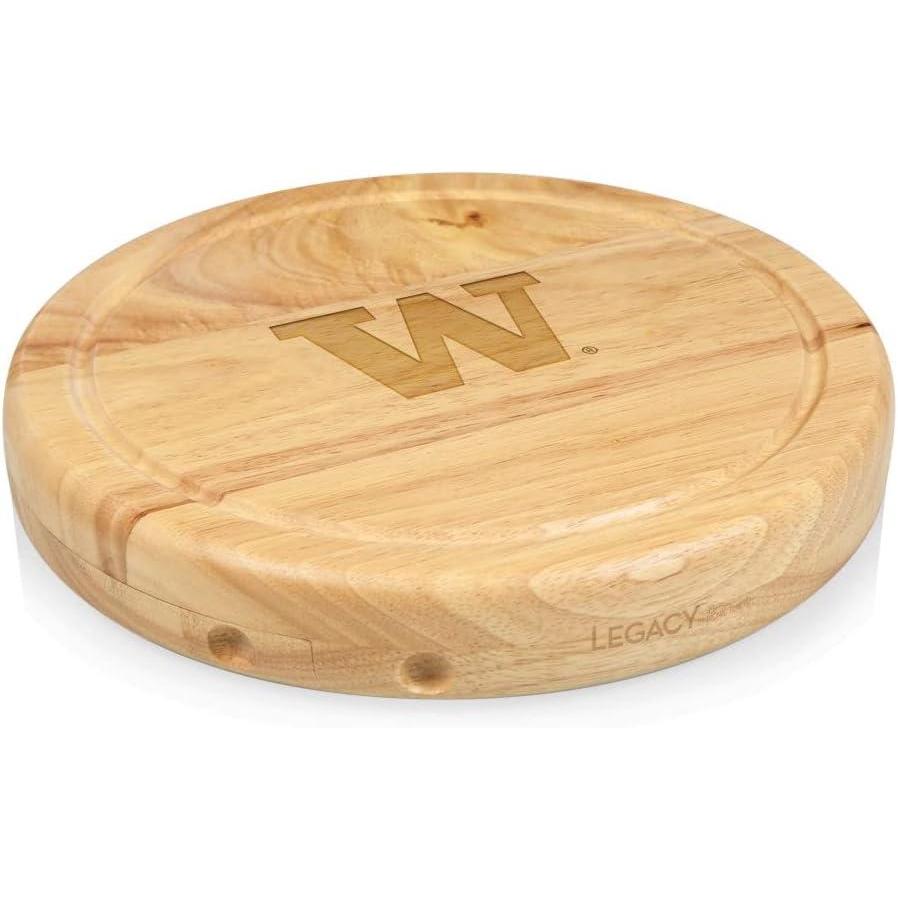 imagePICNIC TIME NCAA Circo Cheese Board and Knife Set Charcuterie Board Set Wood Cutting BoardWashington Huskies