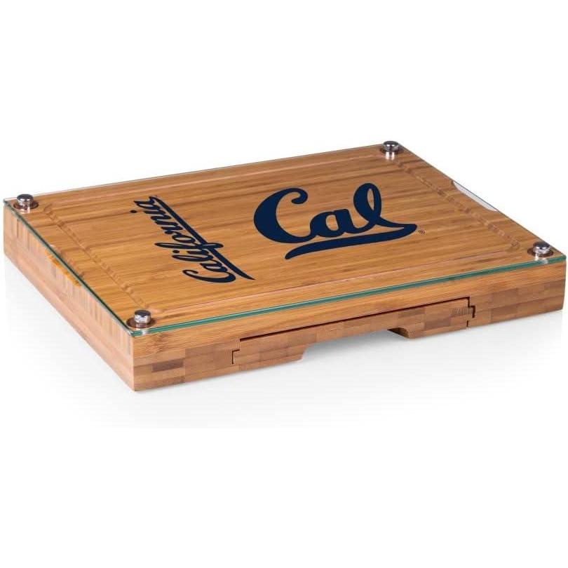 imagePICNIC TIME NCAA Concerto Glass Top Cheese Board and Knife Set Charcuterie Board Set Glass Top Cutting Board BambooCalifornia Golden Bears