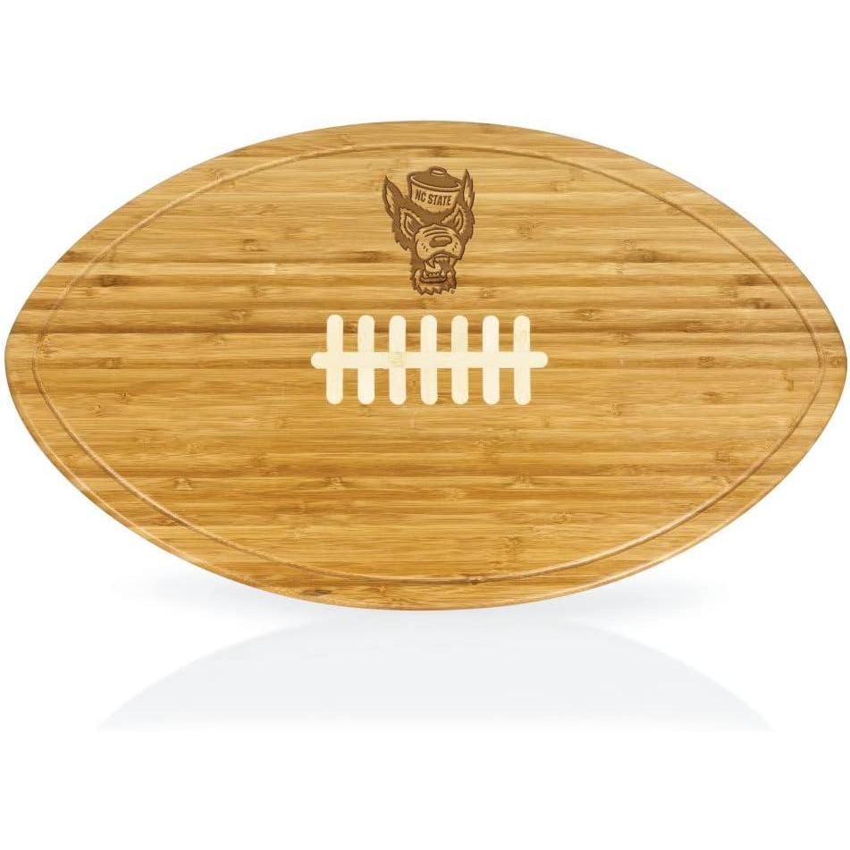 imagePICNIC TIME NCAA Football Cheese Board Novelty Charcuterie Board Serving Platter Cheese Boards Charcuterie Boards Wood Cutting Board BambooNorth Carolina State Wolfpack