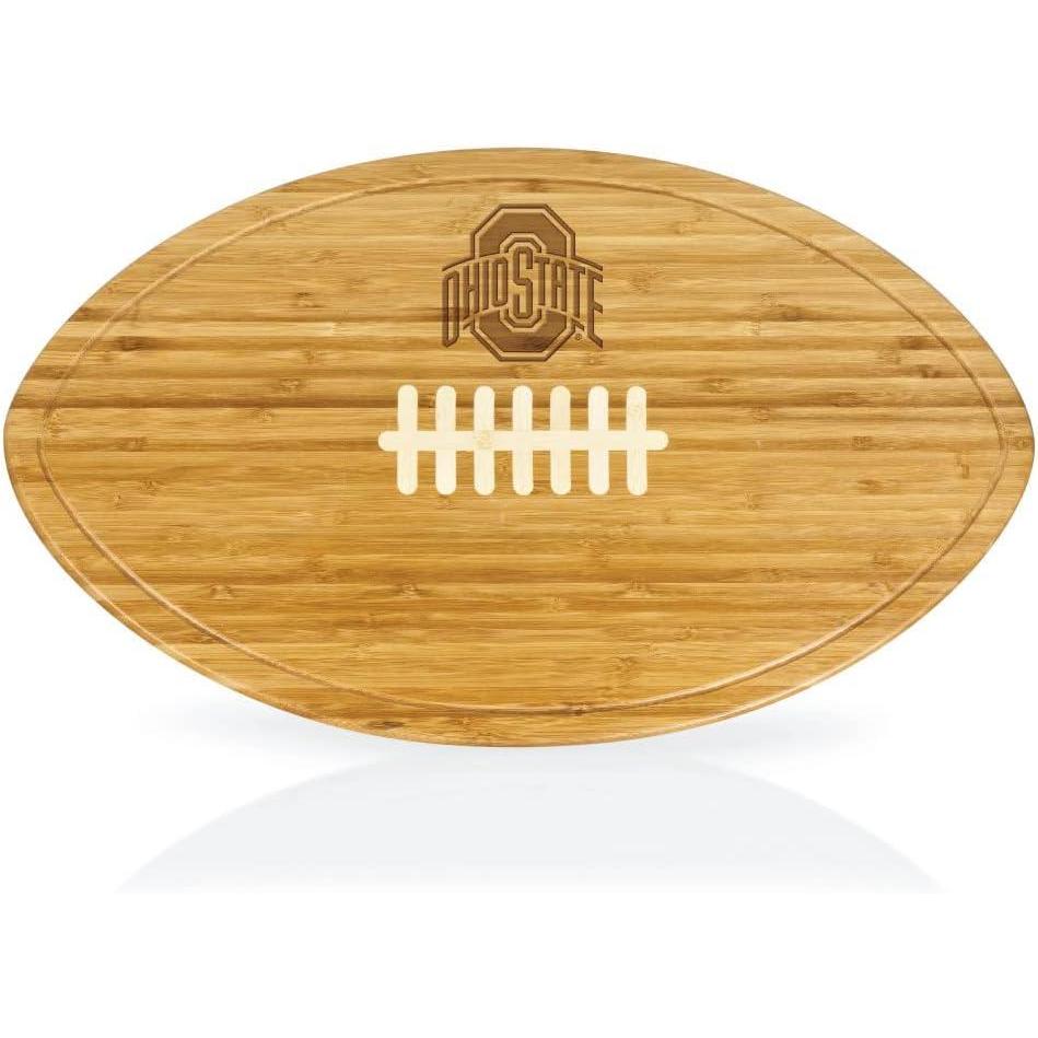 imagePICNIC TIME NCAA Football Cheese Board Novelty Charcuterie Board Serving Platter Cheese Boards Charcuterie Boards Wood Cutting Board BambooOhio State Buckeyes