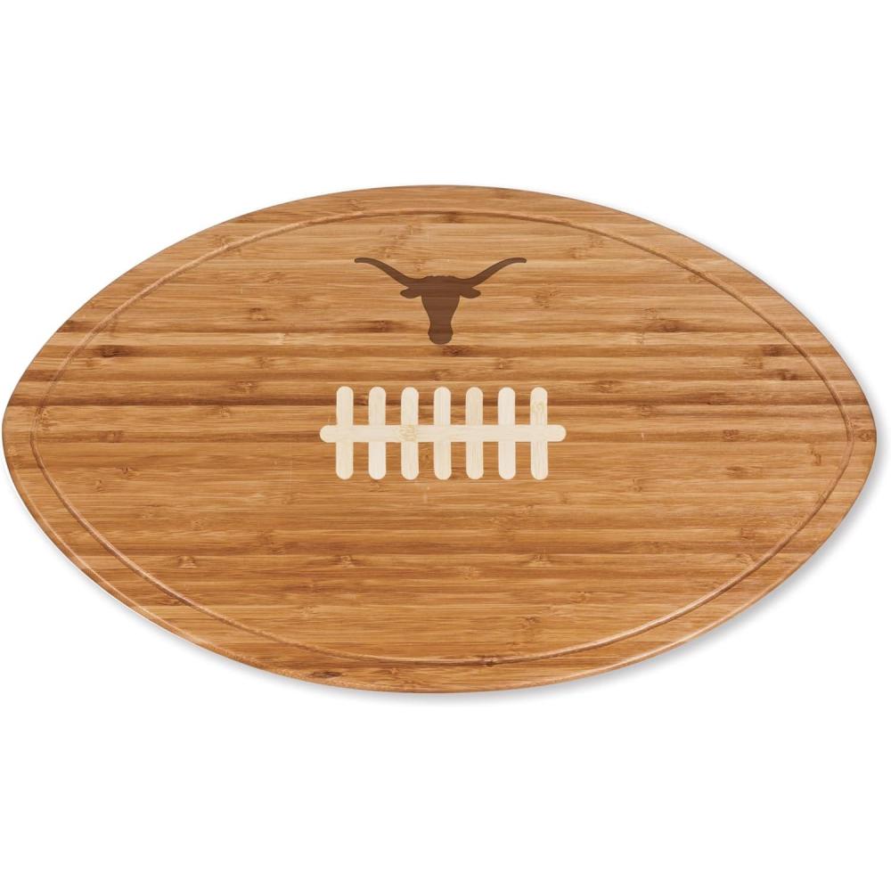 imagePICNIC TIME NCAA Football Cheese Board  Novelty Charcuterie Board  Serving Platter Cheese Boards Charcuterie Boards Wood Cutting Board BambooTexas Longhorns