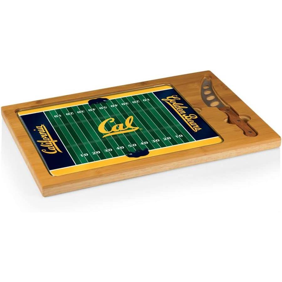 imagePICNIC TIME NCAA Icon Glass Top Cutting Board ampamp Knife Set Cheese Boards Charcuterie Boards Serving Platter Parawood ampamp BambooCalifornia Golden Bears