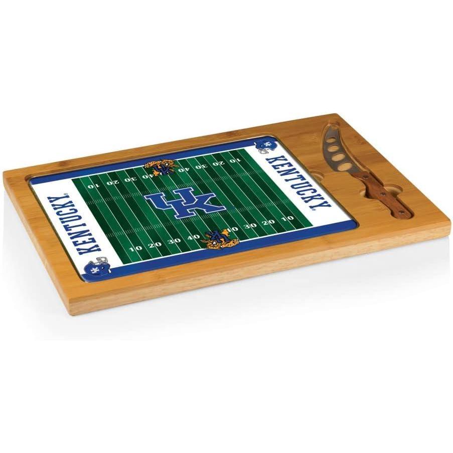 imagePICNIC TIME NCAA Icon Glass Top Cutting Board ampamp Knife Set Cheese Boards Charcuterie Boards Serving Platter Parawood ampamp BambooKentucky Wildcats