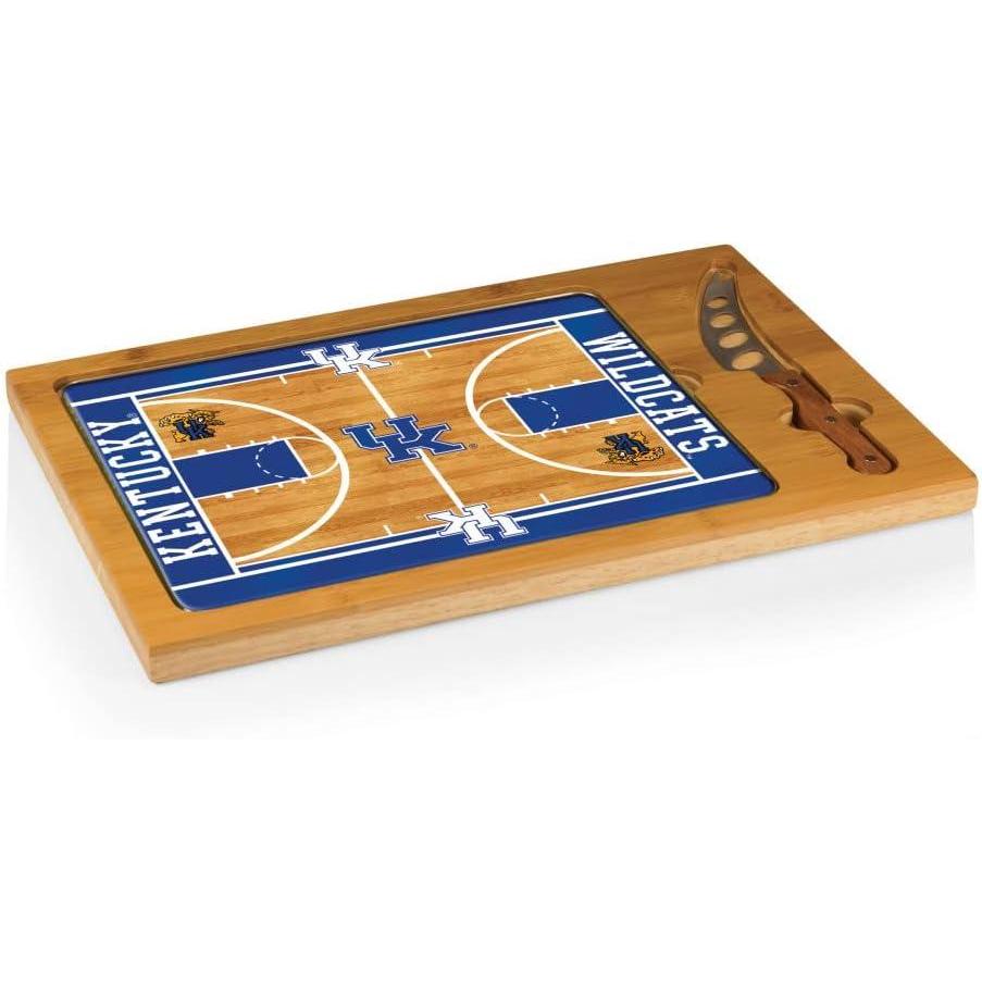 imagePICNIC TIME NCAA Icon Glass Top Cutting Board ampamp Knife Set Cheese Boards Charcuterie Boards Serving Platter Parawood ampamp BambooKentucky Wildcats 1