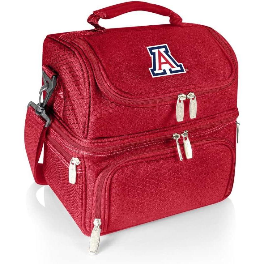 imagePICNIC TIME NCAA Nebraska Cornhuskers Pranzo Lunch Bag  Insulated Lunch Box with Picnic Set  Lunch Cooler BagRed