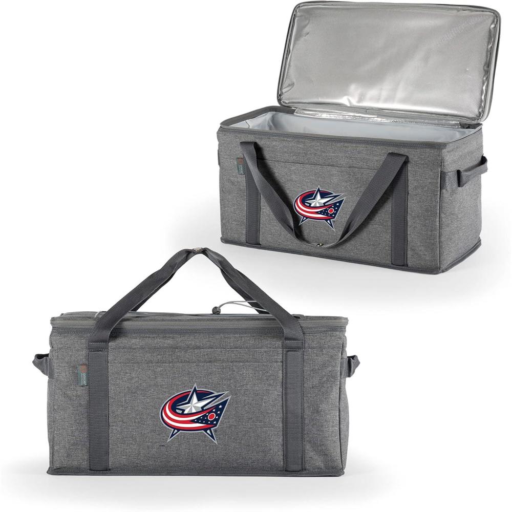 imagePICNIC TIME NHL Anaheim Ducks 64 Can Collapsible Cooler Large Insulated Soft Cooler Bag Portable Beach Cooler with Shoulder StrapColumbus Blue Jackets