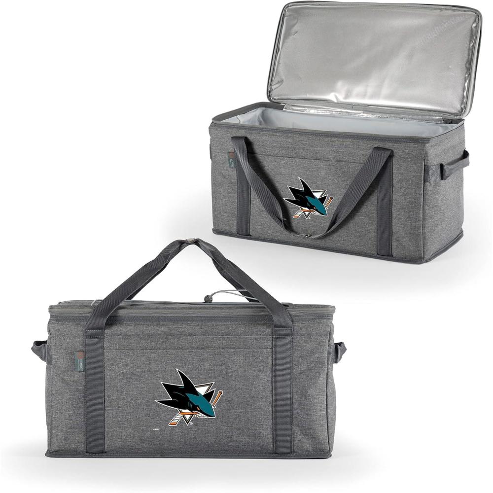 imagePICNIC TIME NHL Anaheim Ducks 64 Can Collapsible Cooler Large Insulated Soft Cooler Bag Portable Beach Cooler with Shoulder StrapSan Jose Sharks