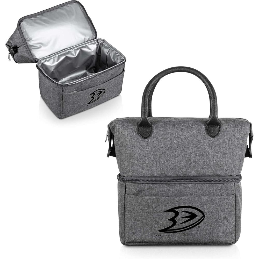 imagePICNIC TIME NHL unisexadult NHL Urban Lunch Bag Cooler Lunch Tote Insulated Lunch BagGray with Black Accents
