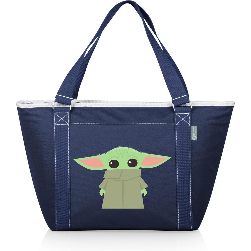 imagePICNIC TIME Star Wars Tote Cooler Bag Soft Cooler Bag Picnic CoolerStar Wars Mandalorian Grogu Navy Blue