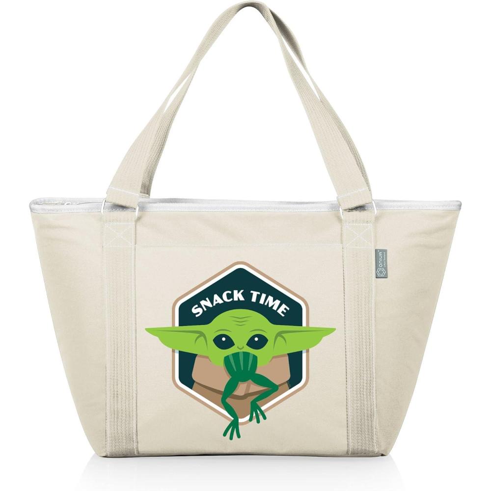 imagePICNIC TIME Star Wars Tote Cooler Bag Soft Cooler Bag Picnic CoolerStar Wars Mandalorian Grogu Snack Time Sand