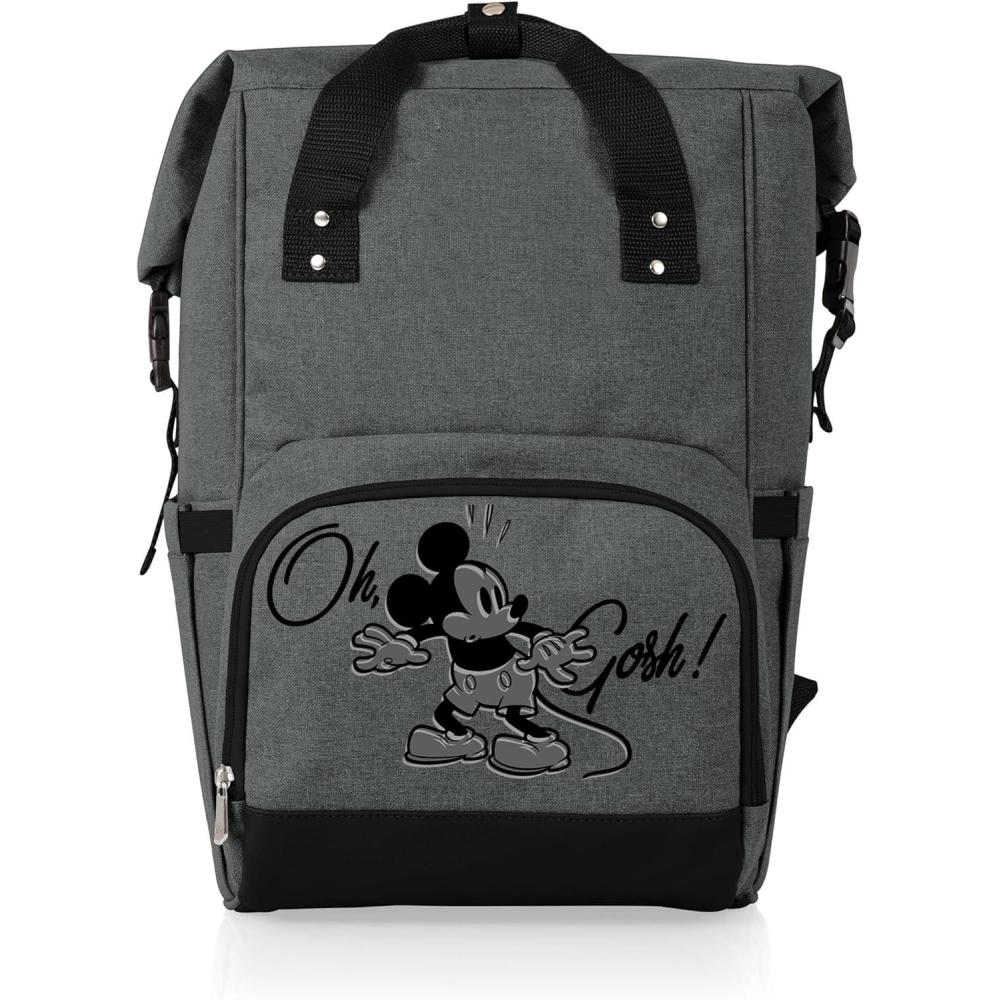 imagePicnic TIME Star Wars Celebration OTG RollTop Cooler Backpack Hiking Backpack Cooler Soft Cooler Bag Heathered GrayDisney Mickey Mouse Heathered Gray