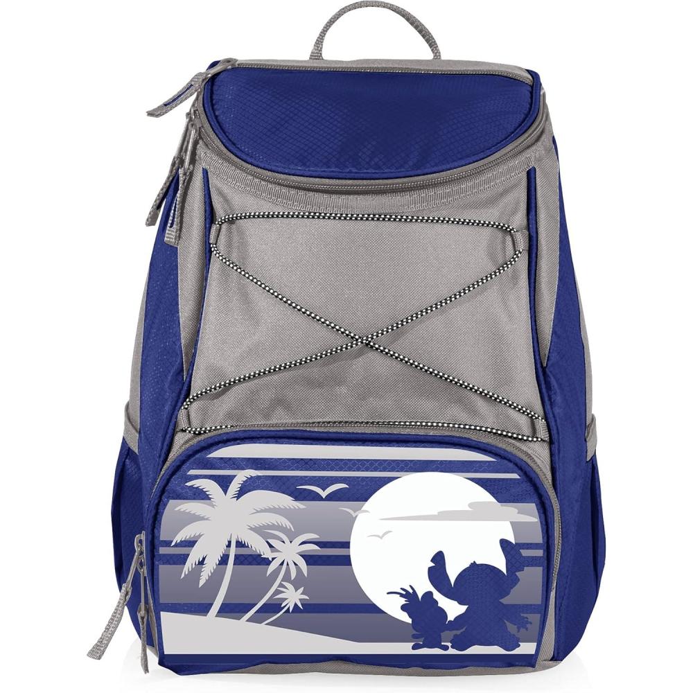 imagePicnic TIME Disney Lilo ampamp Stitch Backpack Cooler Insulated Leakproof Soft Cooler Backpack Waterproof Lunch Bag Portable Hiking Backpack Ice Chest for Picnic Beach Camping ampamp Travel Navy GrayDisney Lilo Stitch Scrump Navy Blue With Gray Accents