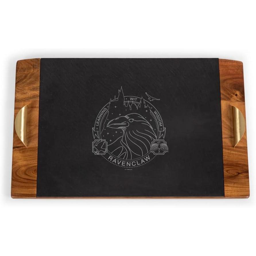 imagePicnic TIME Disney Mickey Mouse Covina Acacia and Slate Serving Tray Charcuterie Board Set Cheese Board Acacia Wood ampamp Slate Black with Gold AccentsHarry Potter Ravenclaw  Acacia Wood  Slate Black