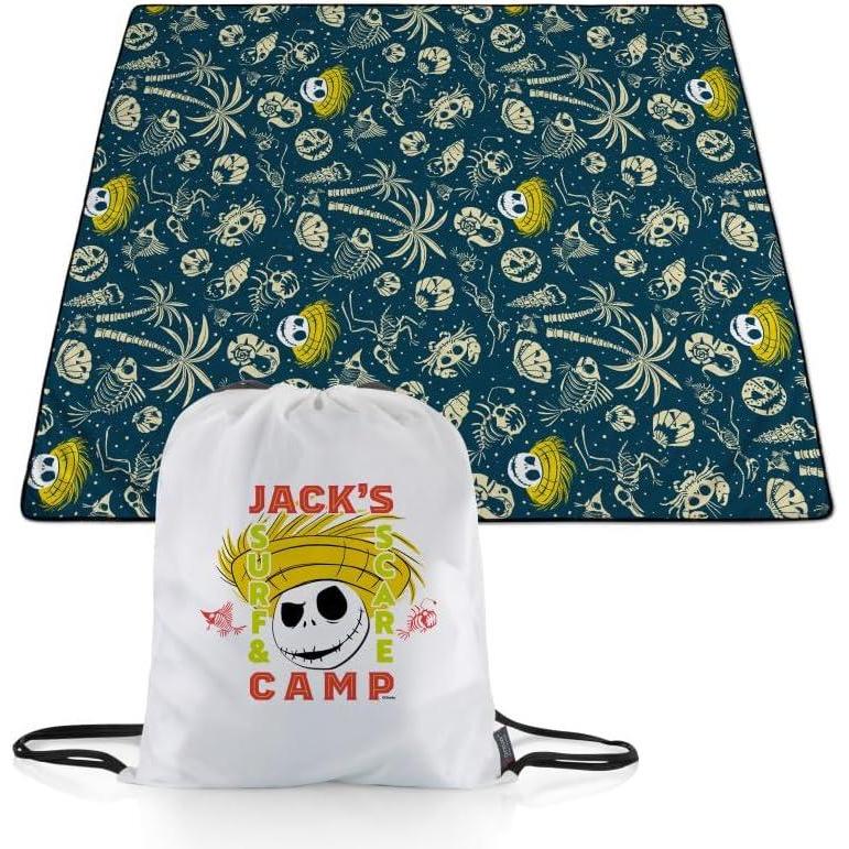 imagePicnic TIME Disney Mickey Mouse Impresa Picnic Blanket Lightweight Beach Blanket Machine Washable Mickey Face with Red BackgroundDisney Nightmare Before Christmas Jack  Sally  Black and White