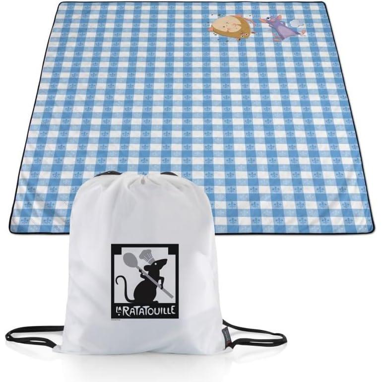 imagePicnic TIME Disney Mickey Mouse Impresa Picnic Blanket Lightweight Beach Blanket Machine Washable Mickey Face with Red BackgroundDisney Pixar Ratatouille  Black and White