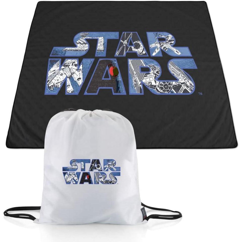 imagePicnic TIME Disney Mickey Mouse Impresa Picnic Blanket Lightweight Beach Blanket Machine Washable Mickey Face with Red BackgroundStar Wars