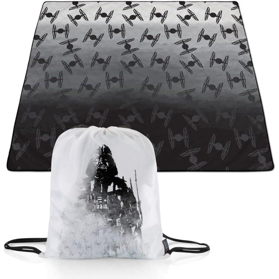imagePicnic TIME Disney Mickey Mouse Impresa Picnic Blanket Lightweight Beach Blanket Machine Washable Mickey Face with Red BackgroundStar Wars Darth Vader Black and White Gradient