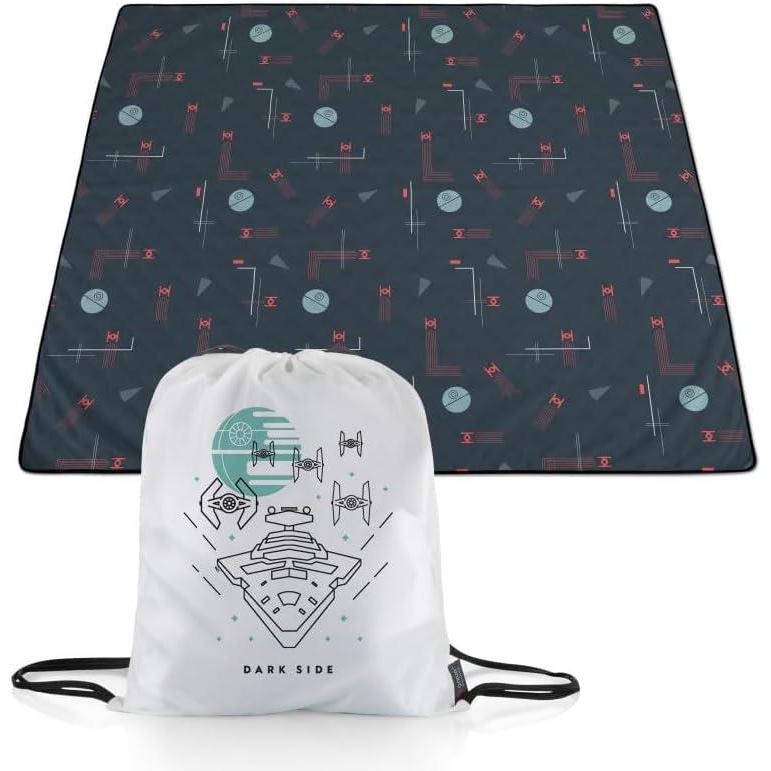 imagePicnic TIME Disney Mickey Mouse Impresa Picnic Blanket Lightweight Beach Blanket Machine Washable Mickey Face with Red BackgroundStar Wars Death Star  Black and White