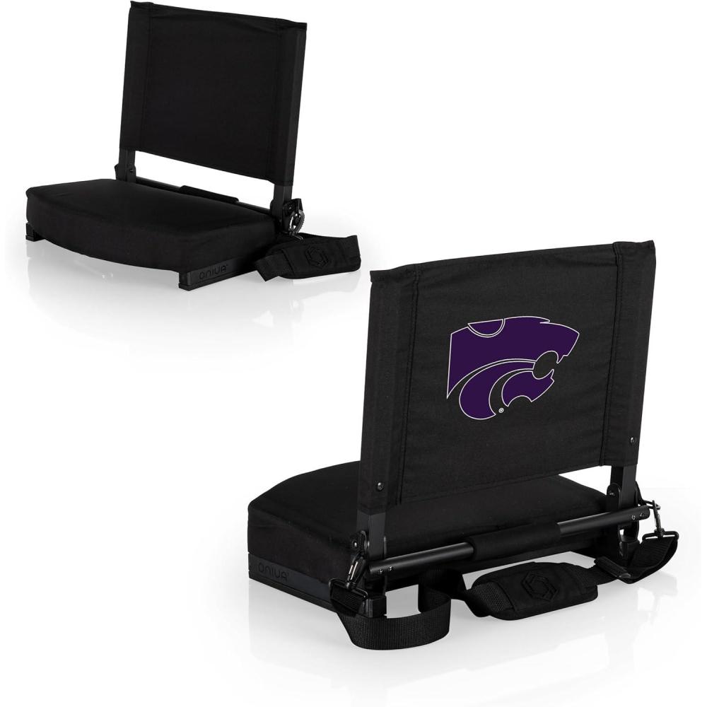 imagePicnic TIME NCAA Georgia Bulldogs Gridiron Stadium Seat Lightweight Portable Folding Chair for Bleachers and Benches BlackKansas State Wildcats