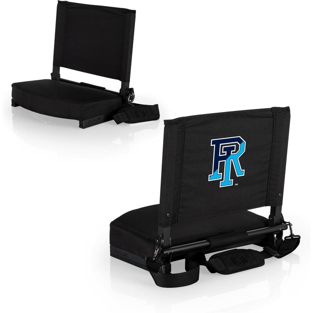imagePicnic TIME NCAA Georgia Bulldogs Gridiron Stadium Seat Lightweight Portable Folding Chair for Bleachers and Benches BlackRhode Island Rams