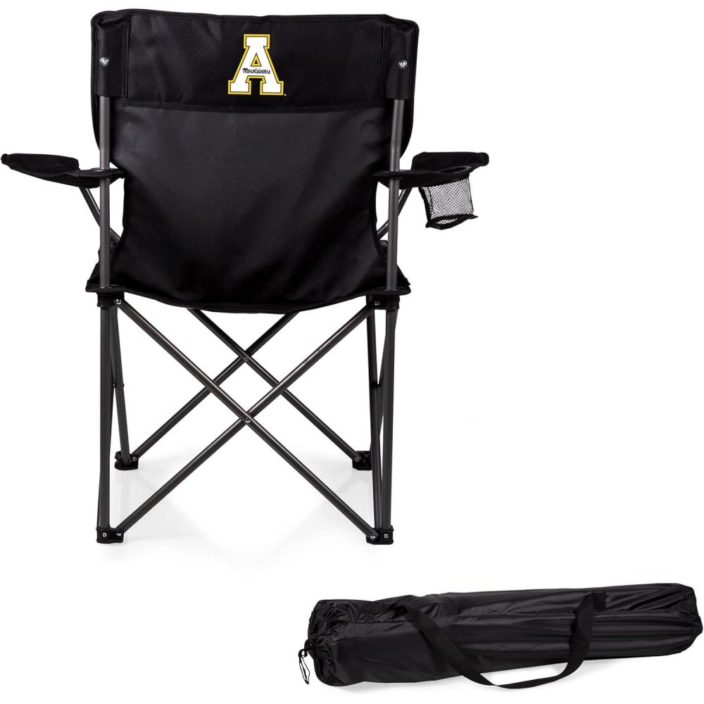 imagePicnic TIME NCAA PTZ Camp Chair Picnic Chair Beach Chair with Carrying Bag BlackAppalachian State Mountaineers