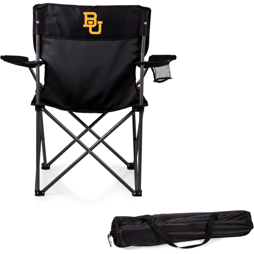 imagePicnic TIME NCAA PTZ Camp Chair Picnic Chair Beach Chair with Carrying Bag BlackBaylor Bears