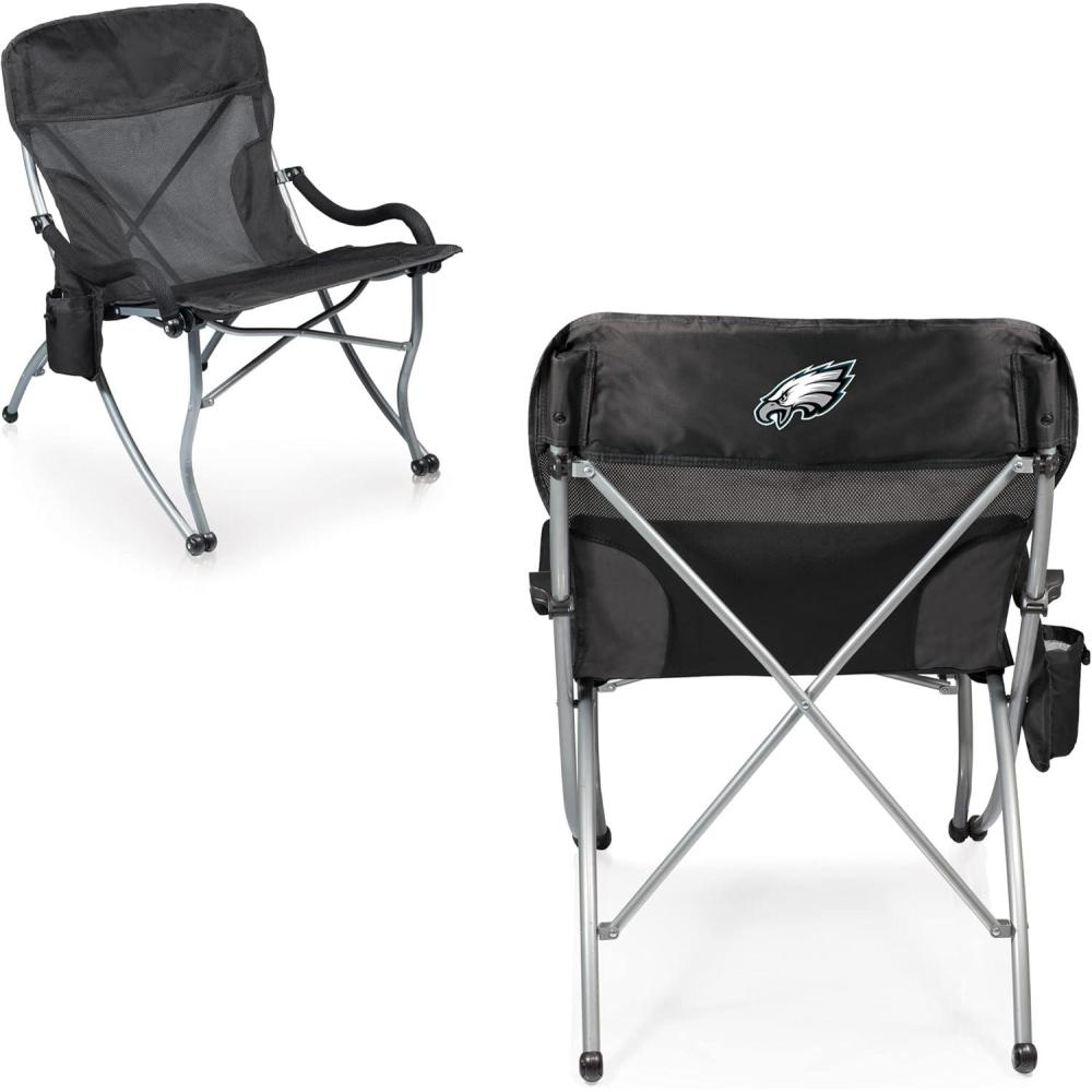 imagePicnic TIME NFL PTXL Heavy Duty Camping Chair XL Beach Chair 400 lb Capacity Camp ChairPhiladelphia Eagles