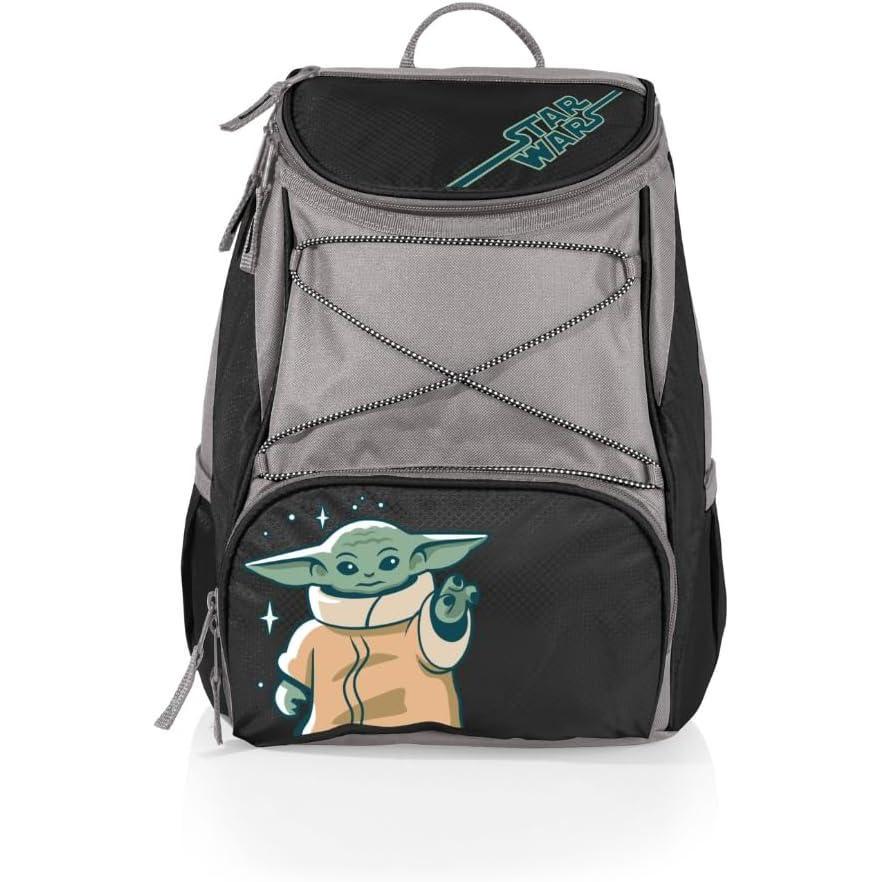 imageStar Wars PTX Backpack Cooler Soft Cooler Backpack Insulated Lunch BagStar Wars Mandalorian Grogu Black