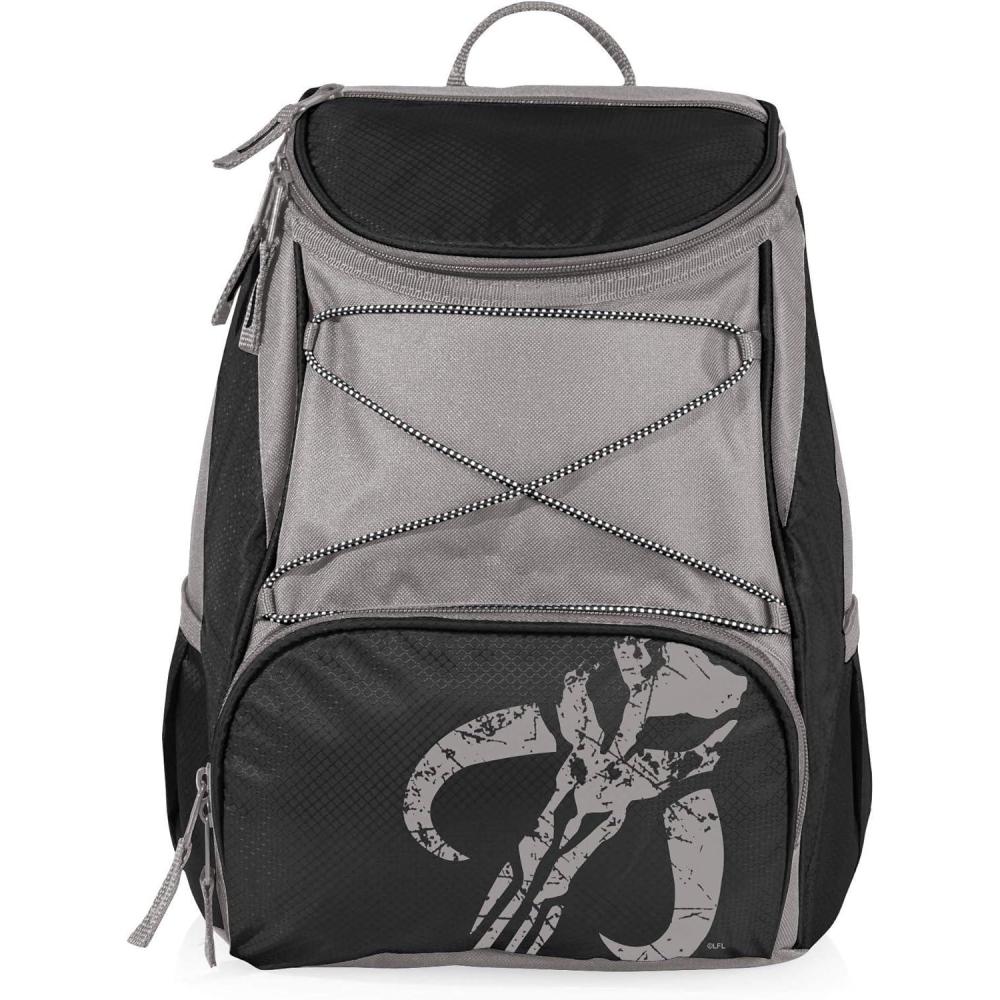 imageStar Wars PTX Backpack Cooler Soft Cooler Backpack Insulated Lunch BagStar Wars Mandalorian Mythosaur Skull Black With Gray Accents