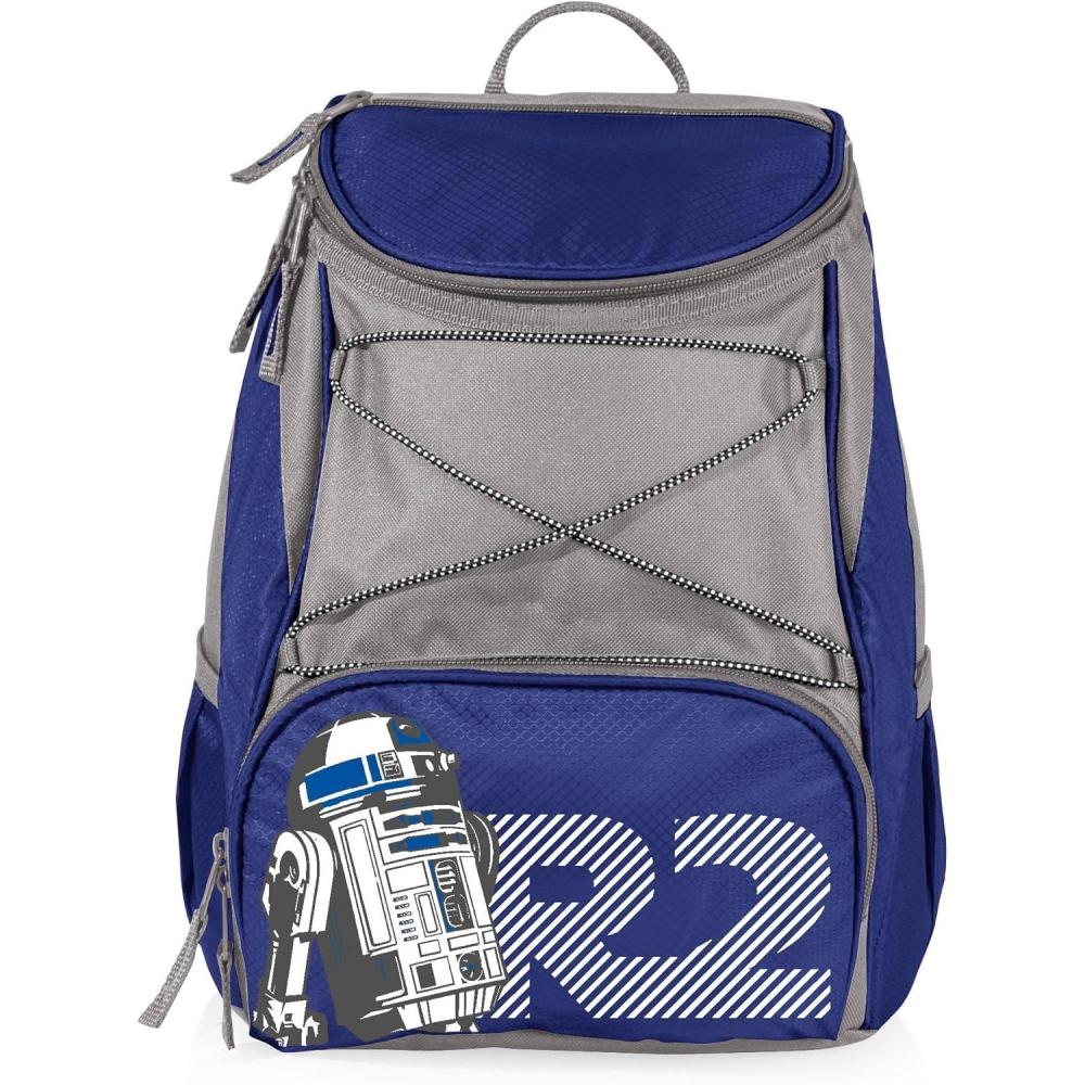imageStar Wars PTX Backpack Cooler Soft Cooler Backpack Insulated Lunch BagStar Wars R2d2 Navy Blue With Gray Accents