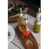Fabio Viviani Oliera 3-Bottle Cruet Set with Acacia Stand