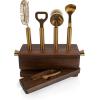 LEGACY – a Picnic Time Brand – Sidecar 5-Piece Bar Tool Set, Acacia Wood