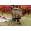 LEGACY – a Picnic Time Brand – Weekender Distressed Waxed Canvas 6 Bottle Insulated Wine Bag, Soft Cooler Wine Tote Bag, Wine Picnic Bag, (Khaki Green)