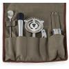 LEGACY – a Picnic Time brand, 10-Piece Bar Tool Roll Up Kit, 10-Piece Bar Tool Roll Up Kit, Mixology Bartender Travel Set with Cocktail Accessories, (Khaki)