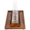 LEGACY – a Picnic Time brand Cava Serving Tray and 4 Glass Carafes, Mimosa Bar Kit, Wine Flight Tasting Set, (Acacia Wood)