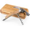 LEGACY – a Picnic Time brand Elan Deluxe Corkscrew In Bamboo Box, Stainless Steel Waiter-Style Corkscrew Opener Kit, Wooden Gift Box, (Bamboo)(Bamboo)