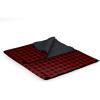 Mickey Mouse – Blanket Tote Outdoor Picnic Blanket, (Red & Black Buffalo Plaid Pattern)