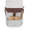 PICNIC TIME 2 Bottle Insulated Wine Bag with Cheese Board and Knife Set – Wine Picnic Bag – Distressed Waxed Canvas Wine Tote, (Khaki Green with Brown Accents)(White)