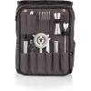 PICNIC TIME Bar Backpack 16-Piece Portable Cocktail Set, Portable Bar Case with Cocktail Shaker Set, (Gray)